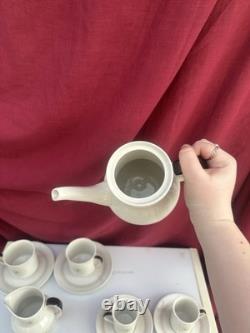 Royal Doulton Morning Star Coffee Set Vintage 1960s Cups Saucers Pot Milk Jug