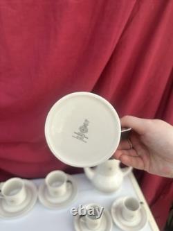 Royal Doulton Morning Star Coffee Set Vintage 1960s Cups Saucers Pot Milk Jug
