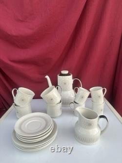 Royal Doulton Morning Star Coffee Set Vintage 1960s Cups Saucers Pot Milk Jug