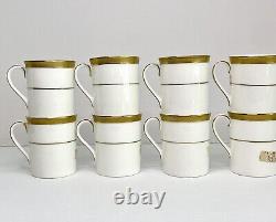 Royal Doulton ROYAL GOLD Demitasse Cup Coffee Tea Set 8 Vintage H4980 NEW w Tags