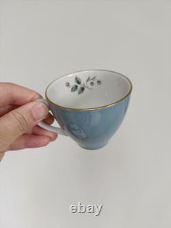 Royal Doulton Rose Elegans TC1010 Tea Coffee Set Duck Egg Blue Gold Vintage 37pc