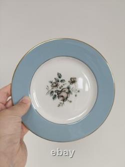 Royal Doulton Rose Elegans TC1010 Tea Coffee Set Duck Egg Blue Gold Vintage 37pc