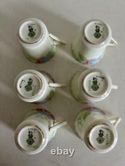 Royal Doulton Vintage Coffee Set Nerissa Pattern Art Deco Pastels VGC