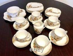 Royal Stafford Bone China Tea Set & Plates (27 Pieces)