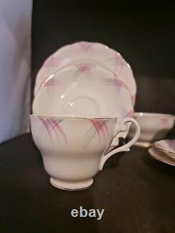 Royal Standard Bone China Cups Saucers Plates w Milk & Sugar Bowl Set Vintage