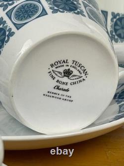 Royal Tuscan Charade Fine Bone China 36 Piece Tea Coffee Set Blue Wedgwood Group