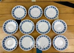 Royal Tuscan Charade Fine Bone China 36 Piece Tea Coffee Set Blue Wedgwood Group