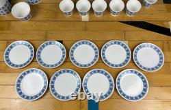 Royal Tuscan Charade Fine Bone China 36 Piece Tea Coffee Set Blue Wedgwood Group