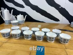 Royal Tuscan Charade Fine Bone China 36 Piece Tea Coffee Set Blue Wedgwood Group