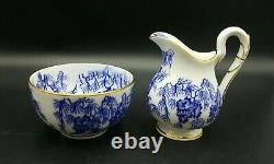 Royal Worcester 1930's Blue and White Gold Gilded Part Coffee Set