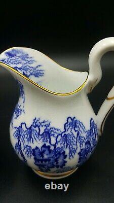 Royal Worcester 1930's Blue and White Gold Gilded Part Coffee Set