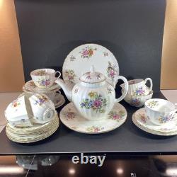 Royal Worcester Roanoke 23 Piece Tea Set for 6 Including Tea Pot Milk Jug Sugar
