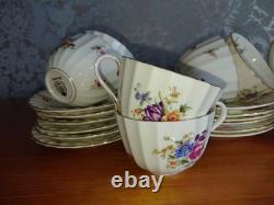 Royal Worcester'Roanoke' Tea Set x6 Fine bone china