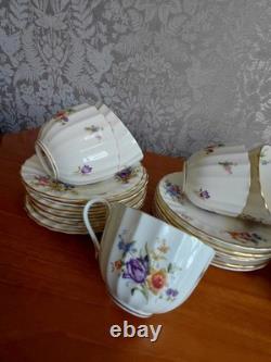 Royal Worcester'Roanoke' Tea Set x6 Fine bone china