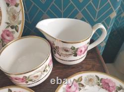 Royal Worcester Royal Garden DOT & DASH 9 Piece Tea Set 1969 Vintage