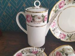 Royal Worcester Royal Garden DOT & DASH 9 Piece Tea Set 1969 Vintage