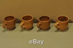 SET OF 4 APRICOT Vintage Russel Wright Casual China Iroquois Cups Coffee Mug