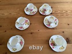 SHELLEY VINTAGE BEGONIA 13427 COFFEE SET BONE CHINA VGC purchased circa 1946