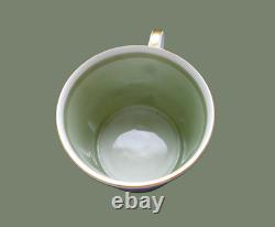 SUSIE COOPER ORCHID Coffee Set for 6 Green Vintage English China Cup Saucer