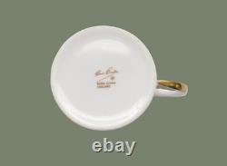 SUSIE COOPER ORCHID Coffee Set for 6 Green Vintage English China Cup Saucer