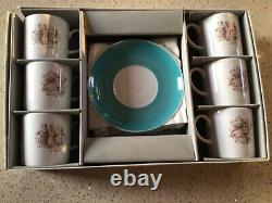 SUSIE COOPER VINTAGE 6 coffee cups and saucers Musical Instruments Design RARE