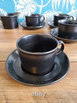 Scarce Set Of 4, Vtg Wedgwood Coffee Tea Cups & Saucers With Sugar And Milk