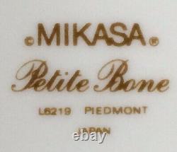 Set 8 Mikasa China PIEDMONT Footed Cup & Saucer Lattice Gold Rim Vtg Japan RARE