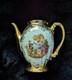 Set Vintage Fragonard Design 24 Karat Gold Tea Coffee Set
