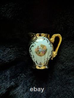 Set Vintage Fragonard Design 24 Karat Gold Tea Coffee Set