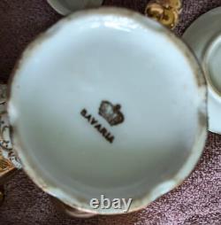 Set Vintage Fragonard Design 24 Karat Gold Tea Coffee Set