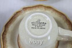 Set of 12 Vtg Mikasa Whole Wheat E8000 Japan Coffee Cups Mugs and Saucers Plates