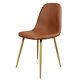 Set Of 4 Dining Chairs Retro Style Padded Wooden Feet Lounge Coffee Restaurant