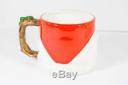 Set of 4 Fitz and Floyd Santa Claus Christmas Holiday Coffee Mugs Vintage 1976