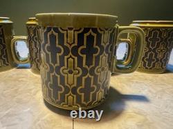 Set of 5 Vintage Green Retro Hornsea Coffee Mug Tea Cup, Made in England