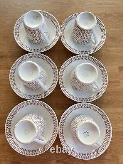 Set of 6 Vintage 1950s Arabia tableware Coffee Espresso Cup and Saucer Set MCM