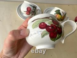 Set of 6 vintage Pomona Portmeirion cups and saucers, botanical coffee / tea set Set of 6 vintage Pomona Portmeirion cups and saucers, botanical coffee / tea set