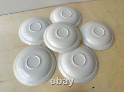 Set of 6 vintage Pomona Portmeirion cups and saucers, botanical coffee / tea set