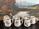 Set Of 7 Vintage Stoneware Duck Mugs Tutted Duck