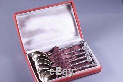 Set of tea, coffee silver spoons hot vintage 875 silver sample