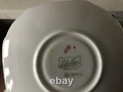 Shelley 11678 Queen Anne Shape Sunrise & Tall Trees Flat Coffee Cup & Saucer Set