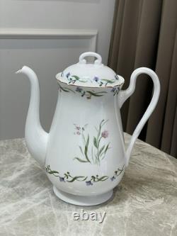 Shelley Fine Bone China England Coffee Pot & 4 Cups Floral Tea Set Vintage