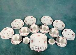 Shelley Rose and Red Daisy 13425 Dainty Tea Coffee Set Cups Bone China Vintage