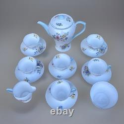 Shelley WILD FLOWERS 13668 Vintage Stunning Bone China Coffee Set