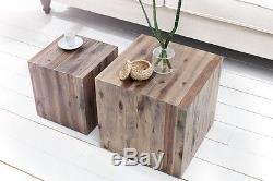 Side Table Coffee Table Catan 2er Design Table Set Driftwood Solid Wood Vintage