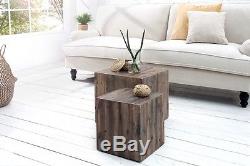 Side Table Coffee Table Catan 2er Design Table Set Driftwood Solid Wood Vintage