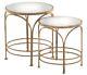 Small Metal Side Table Vintage Mirrored Top Coffee Tables Set Luxury Furniture