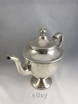 Sterling 925 Tea Set 4 Pc Preisner Silver Co. Coffee Pot Creamer Sugar vtg