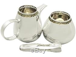 Sterling Silver Six Piece Tea and Coffee Set Vintage, 1970s