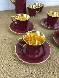 Stunning Deco Crown Devon Modane Gilt 15-piece Coffee Set