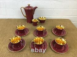 Stunning Deco Crown Devon Modane Gilt 15-piece Coffee Set